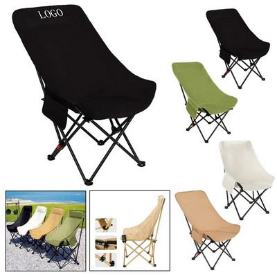 Adjustable High-Back Folding Moon Chair for Outdoor Camping