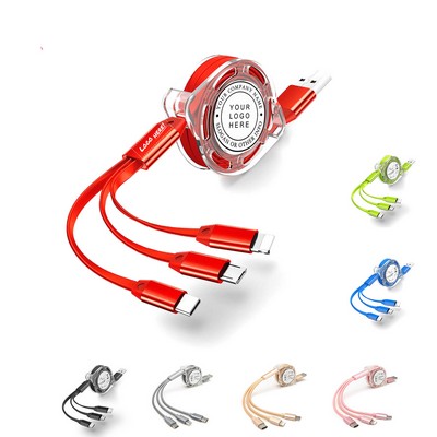 Universal 3" 1 Fast Charger Retractable Cable