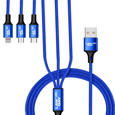 3-in-1 Weave USB Charging Cable
